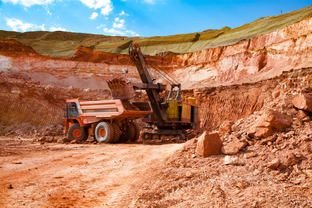 aluminum supply being harvested from brauxite