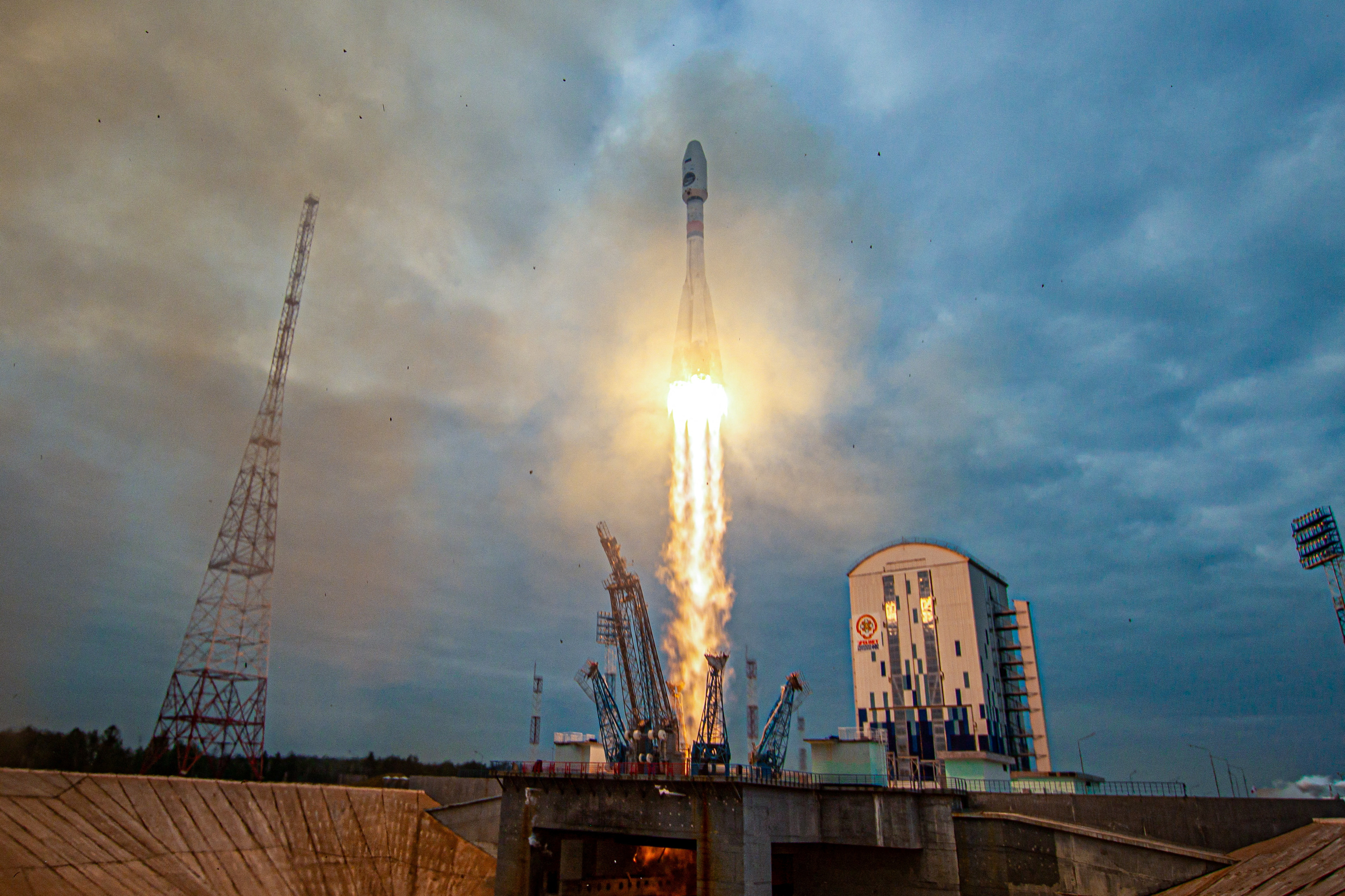 Rocket booster with Luna-25 lunar lander blasts off at Vostochny Cosmodrome