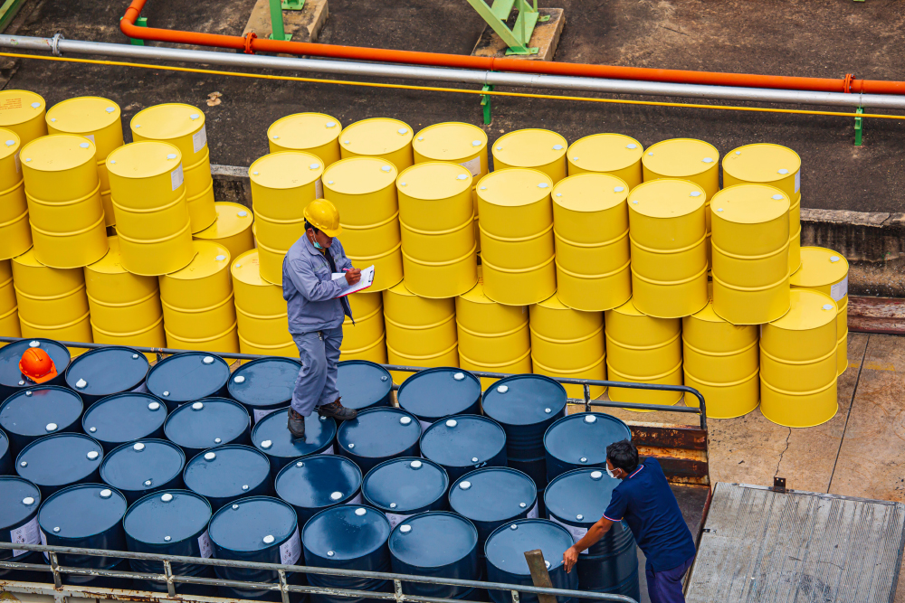 Crude oil drums