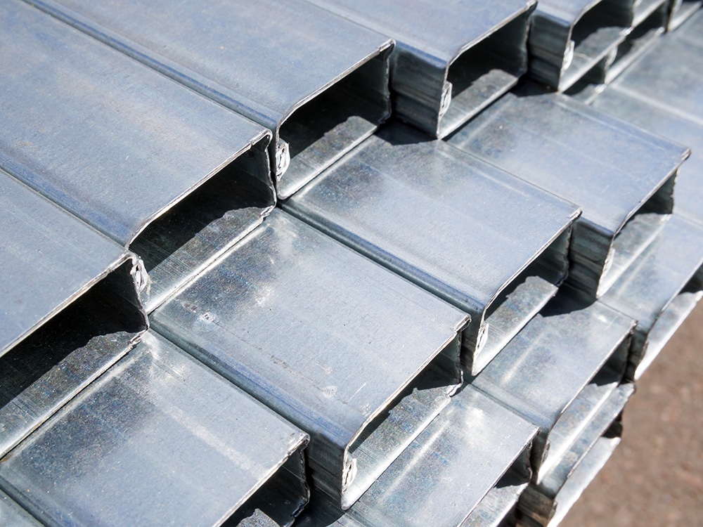 hot-dipped galvanized steel.