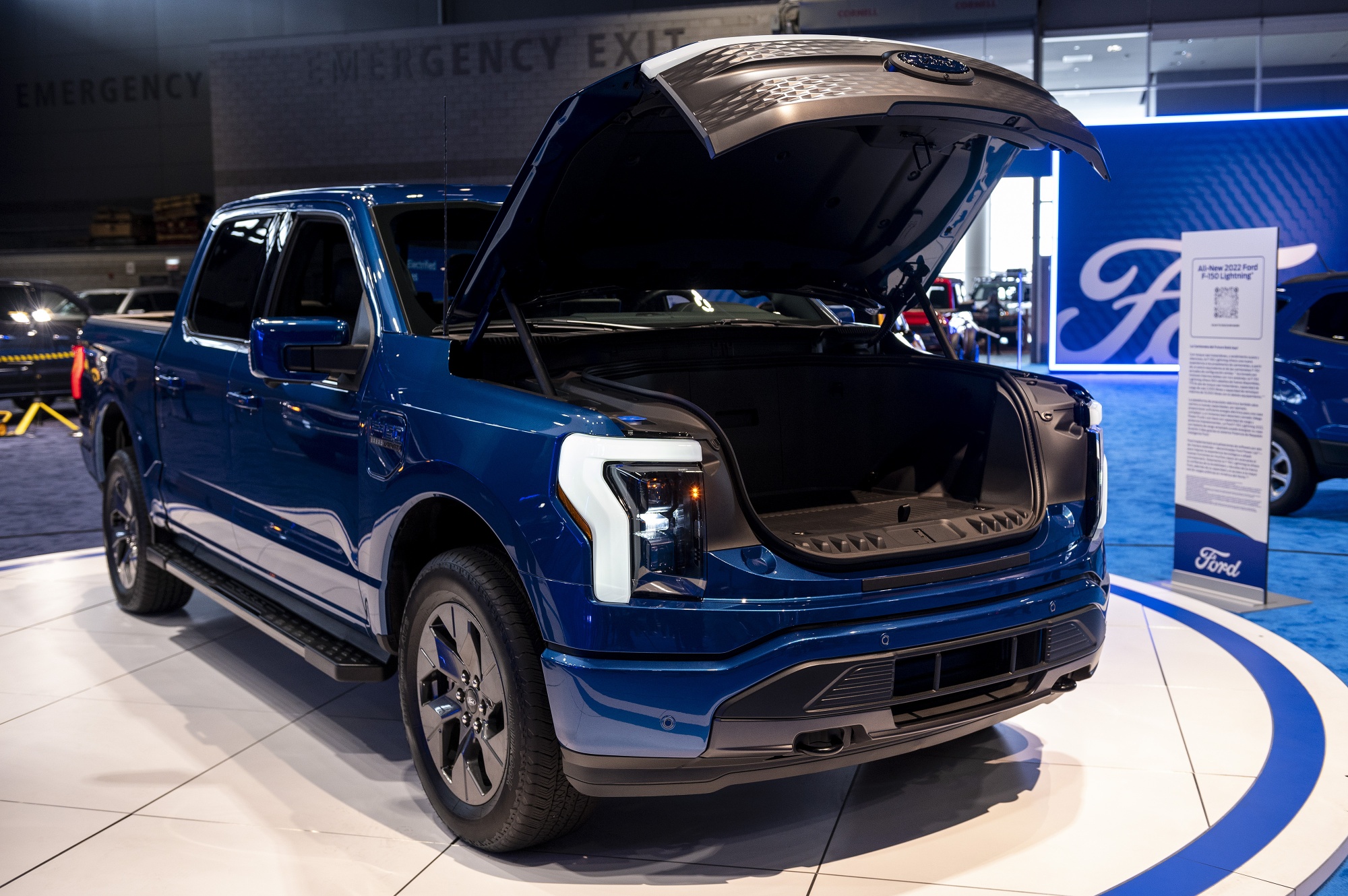 A 2022&nbsp;F-150 Lightening electric truck.