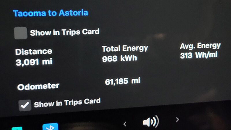 Trip odometer after coast to coast trip.