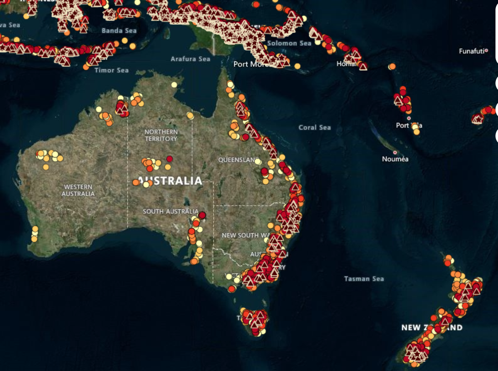 Australia and neighboring region closed loop off river pumped hydro resource courtesy ANU