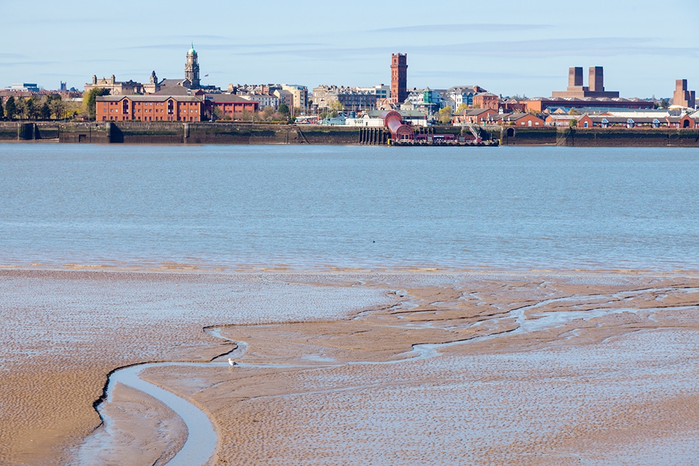 Birkenhead steel manufacturing as seen from Liverpool