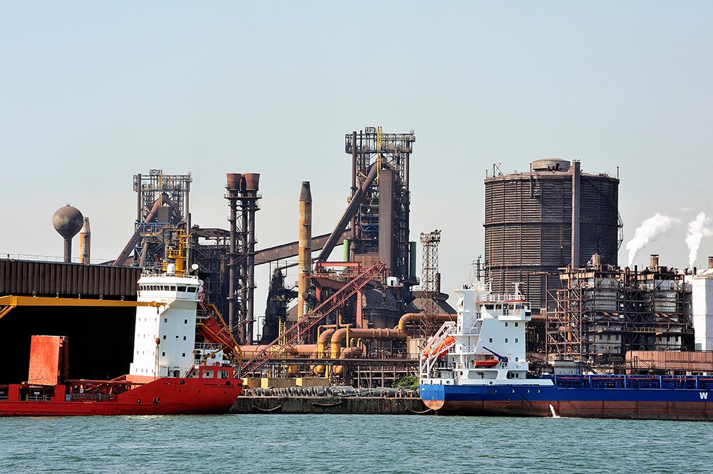 Steel industry leader ArcelorMittal's plant at Fos-sur-Mer.