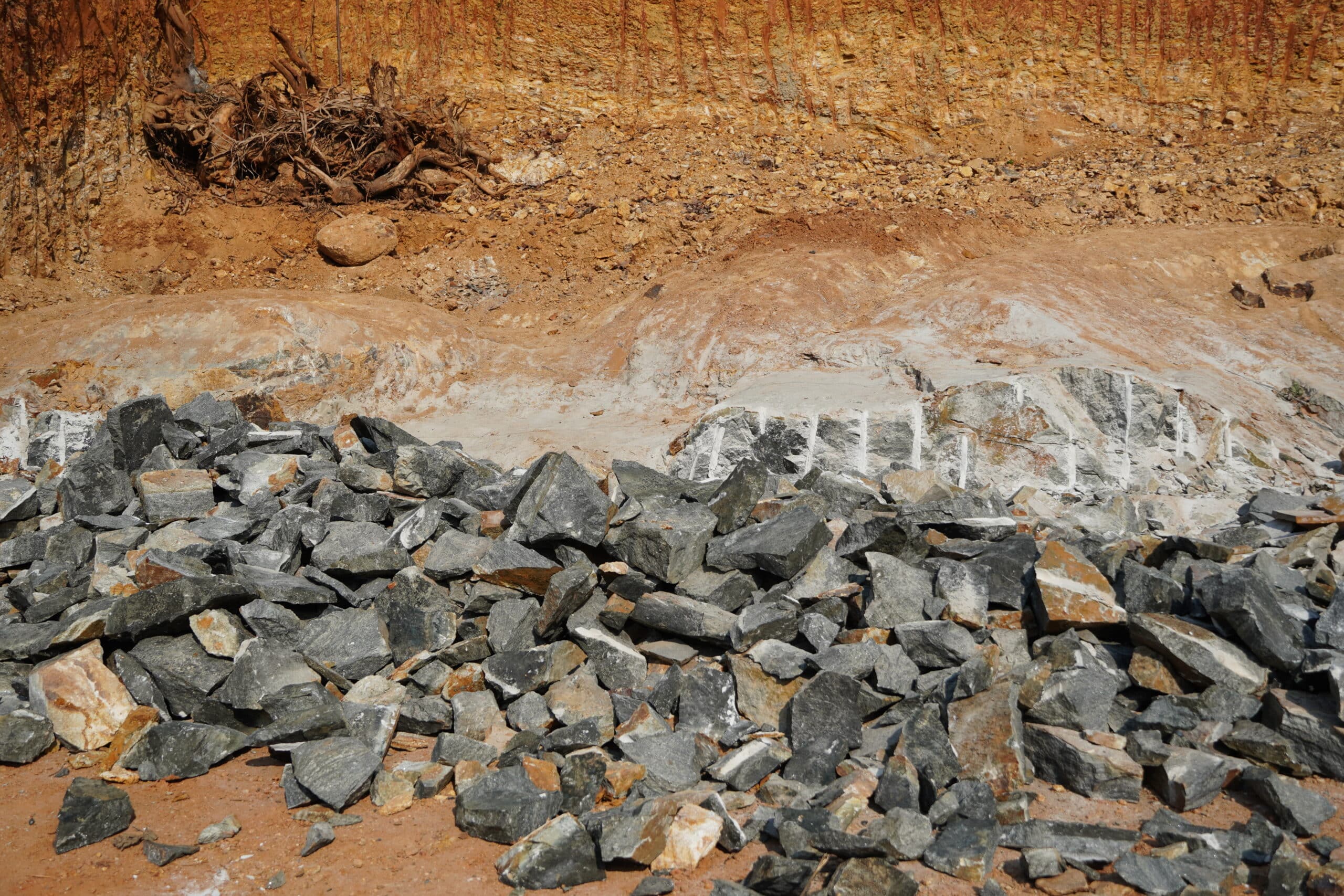 Pile Of Rocks I.E. Lithium Mining And Natural Resources Like Lim