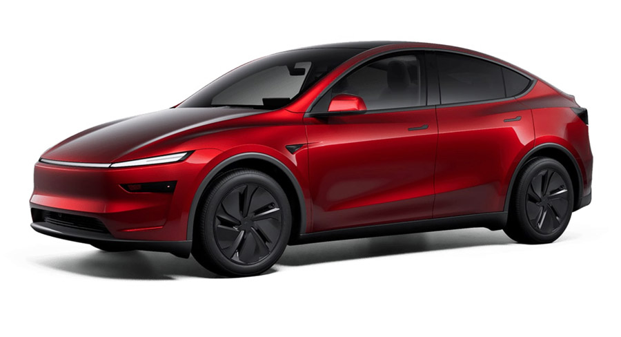 Tesla Model Y Refresh "Launch Edition" in Red.