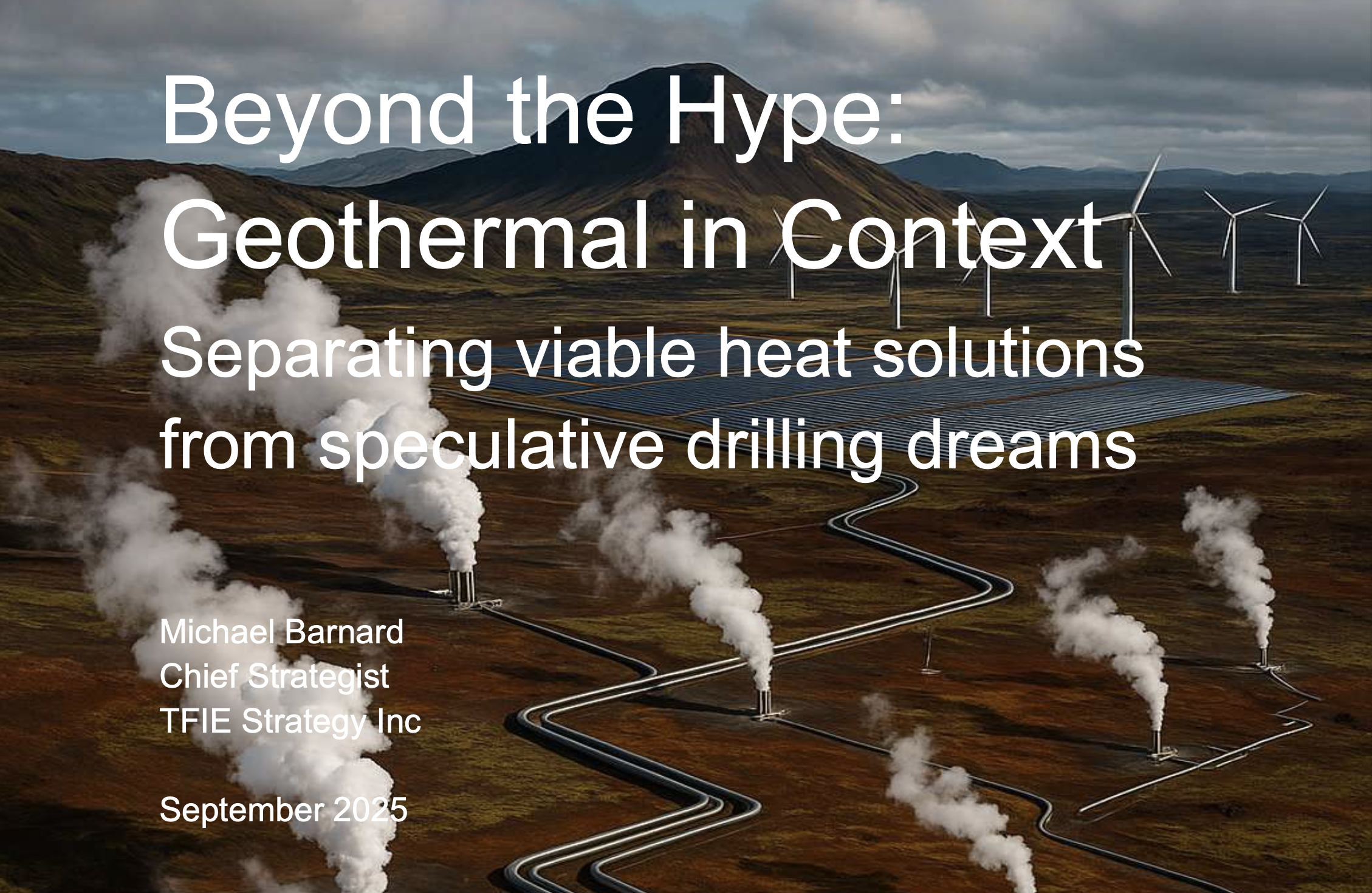 Cover of new report on geothermal published by TFIE Strategy