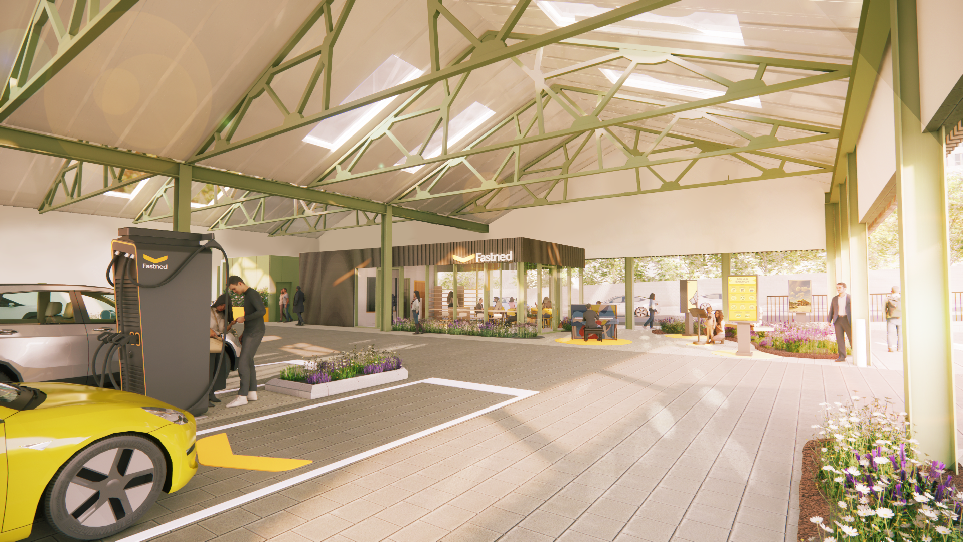 charging location in Fastned charging hall in Aberdeen